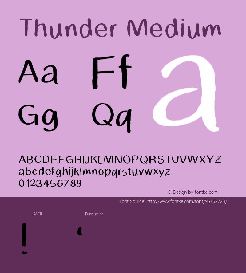 Thunder Version 001.000 Font Sample