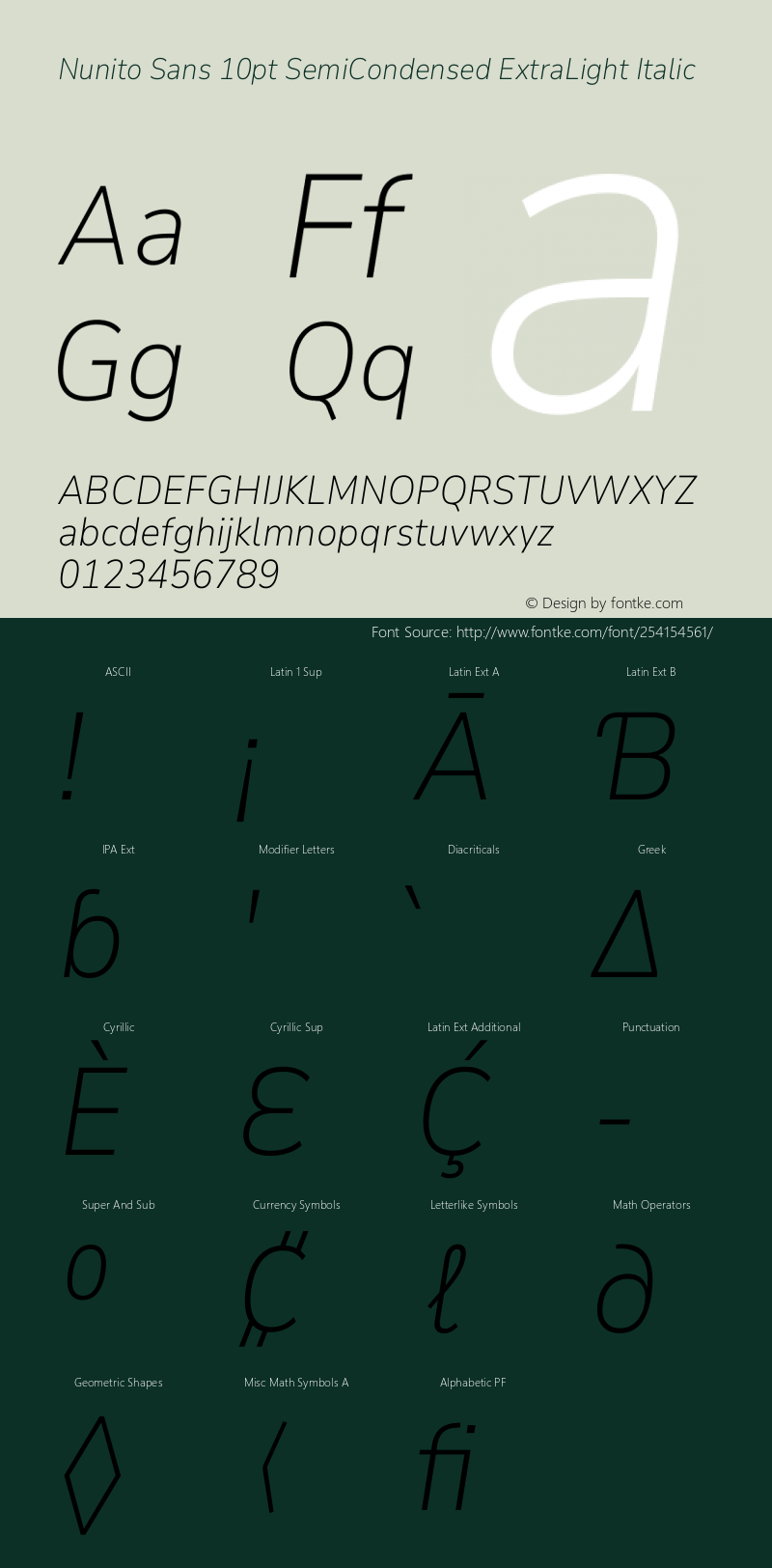 Nunito Sans 10pt SemiCondensed ExtraLight Italic Version 3.101;gftools[0.9.27]图片样张