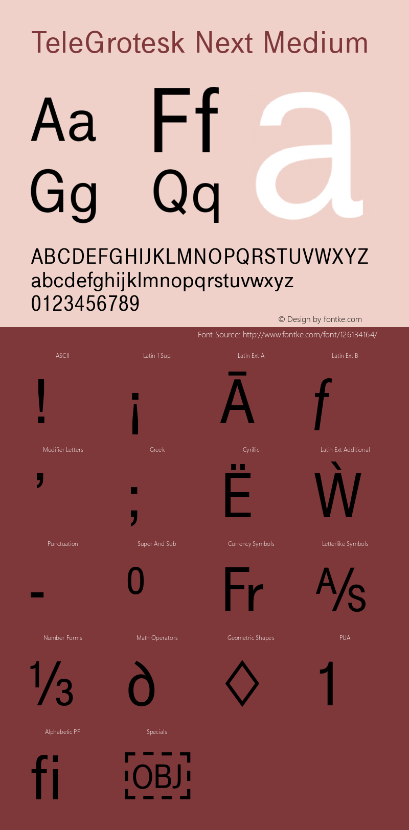 TeleGrotesk Next Medium Version 2.10 Font Sample