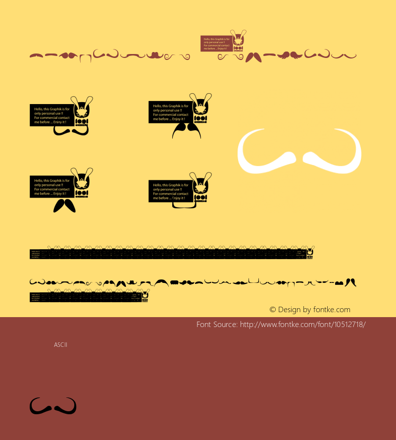 mustache Regular Version 1.00 August 4, 2012, initial release Font Sample