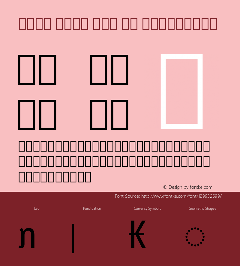 Noto Sans Lao UI Condensed Version 2.000 Font Sample