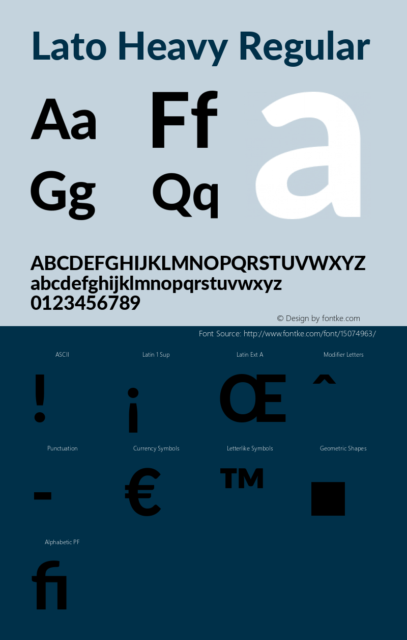 Lato Heavy Regular Version 2.010; 2014-09-01; http://www.latofonts.com/ Font Sample