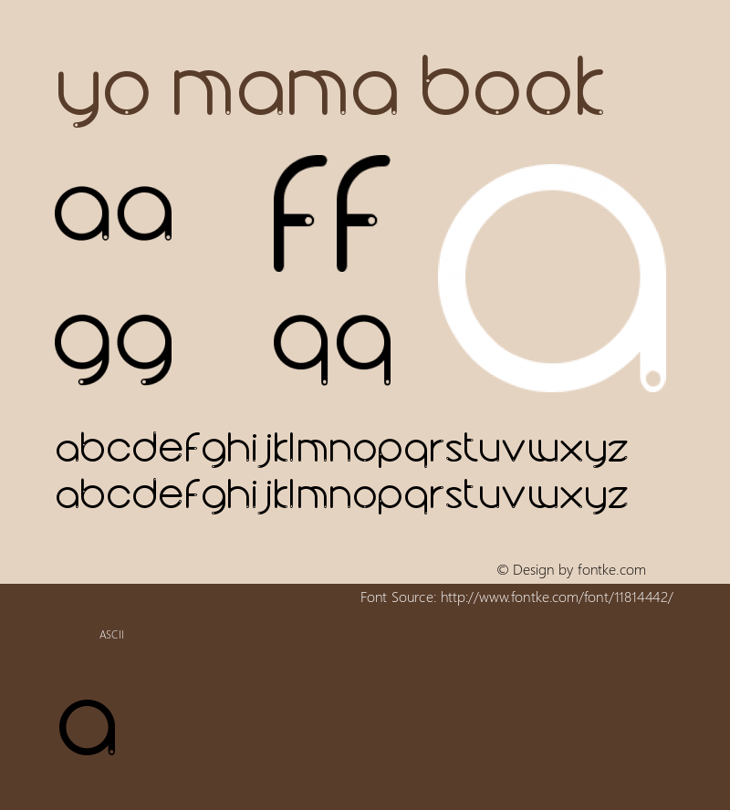 yo mama Book Version 1.000 Font Sample