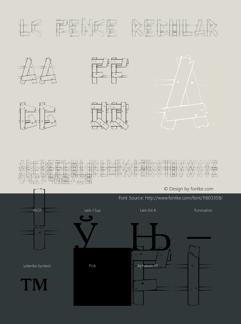 LC Fence Regular Converted from t:\ACD55___.TF1 by ALLTYPE Font Sample