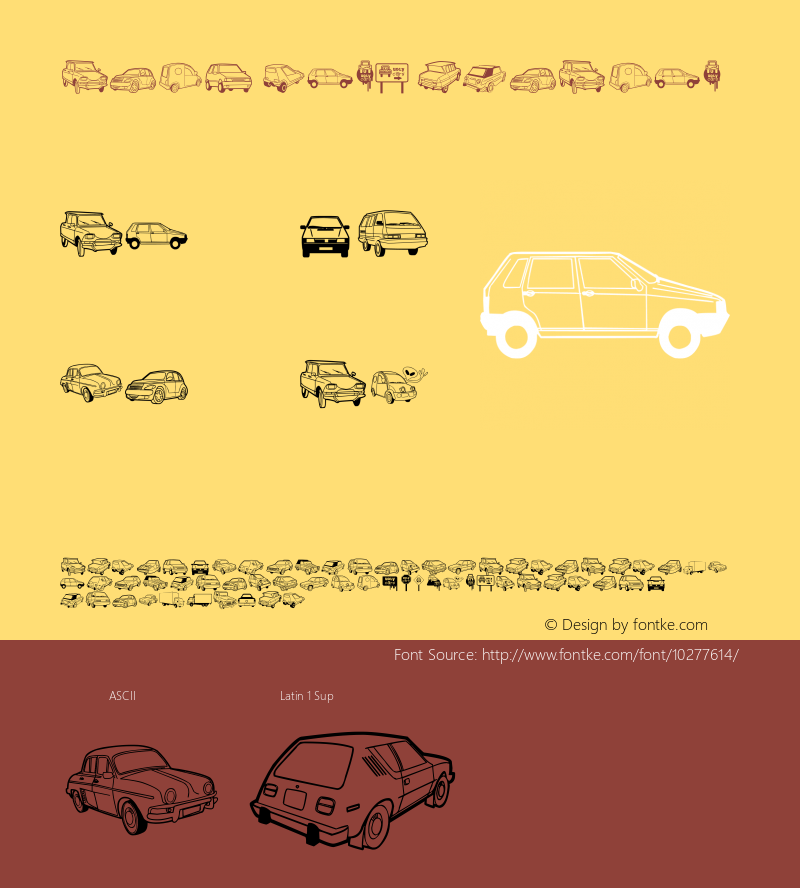 Ugly Cars Regular Version 1.52 April 29, 2010 Font Sample