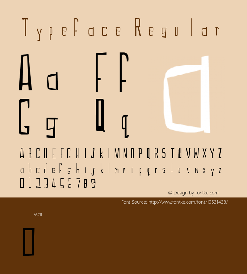 Typeface Regular Version 1.0 Font Sample