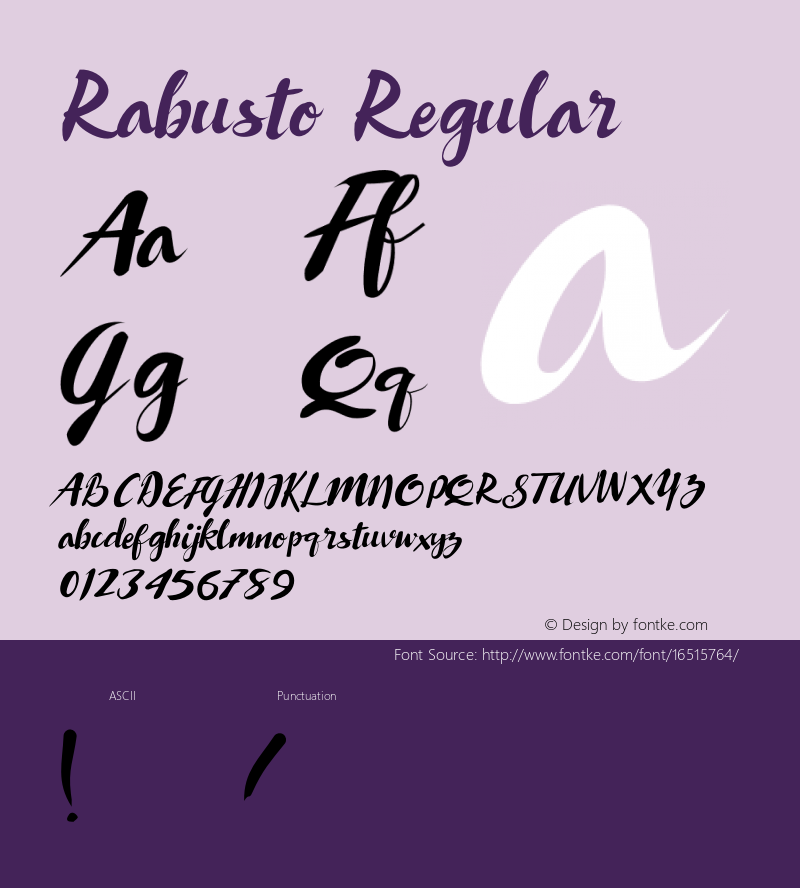 Rabusto Regular Version 1.000 2016 initial release Font Sample