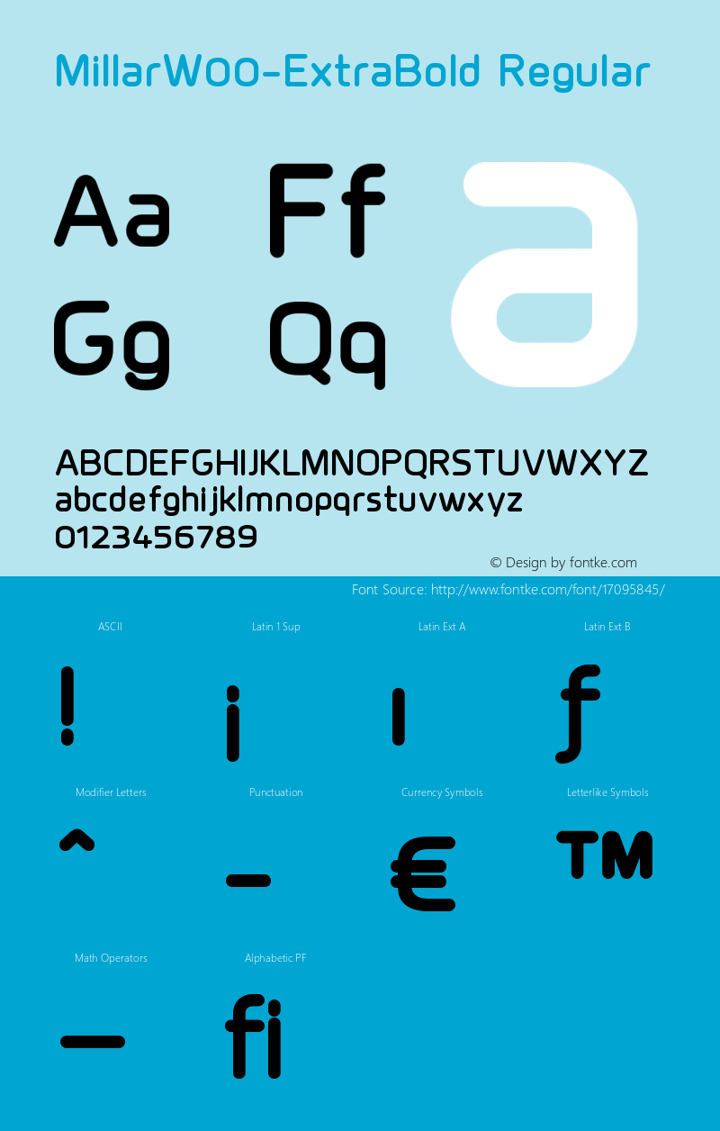 MillarW00-ExtraBold Regular Version 1.10 Font Sample