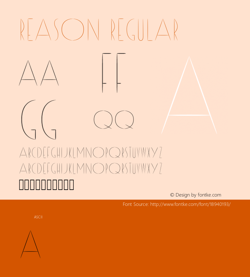 Reason Regular Version 1 Font Sample