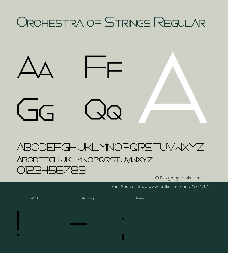 Orchestra of Strings Version 1.00;April 27, 2018;FontCreator 11.5.0.2422 64-bit Font Sample