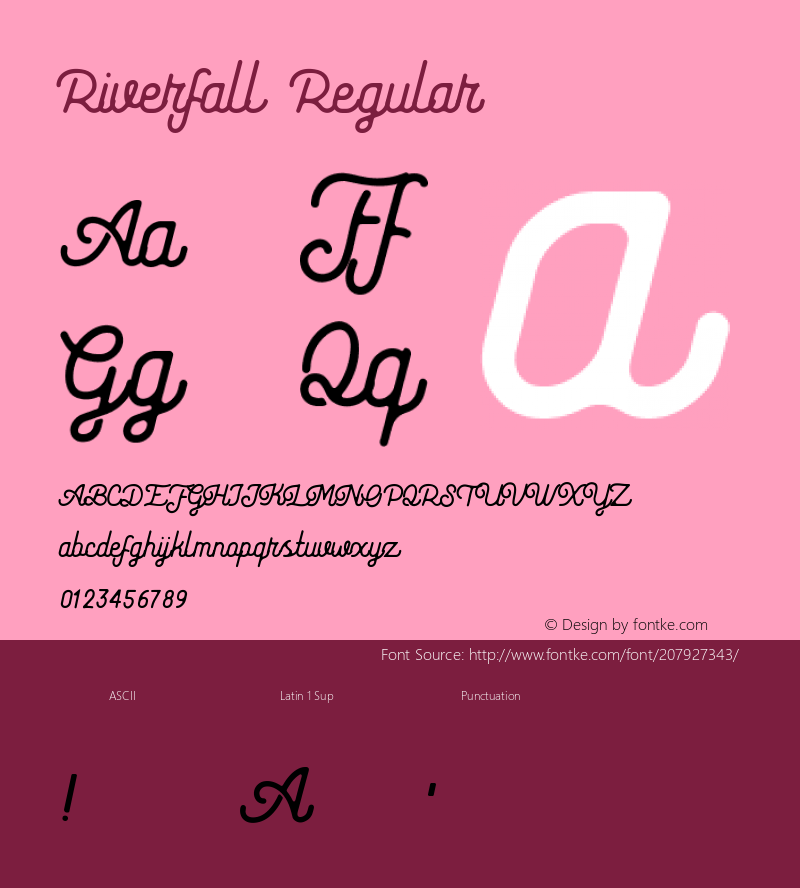 Riverfall Version 1.002;Fontself Maker 3.2.2图片样张