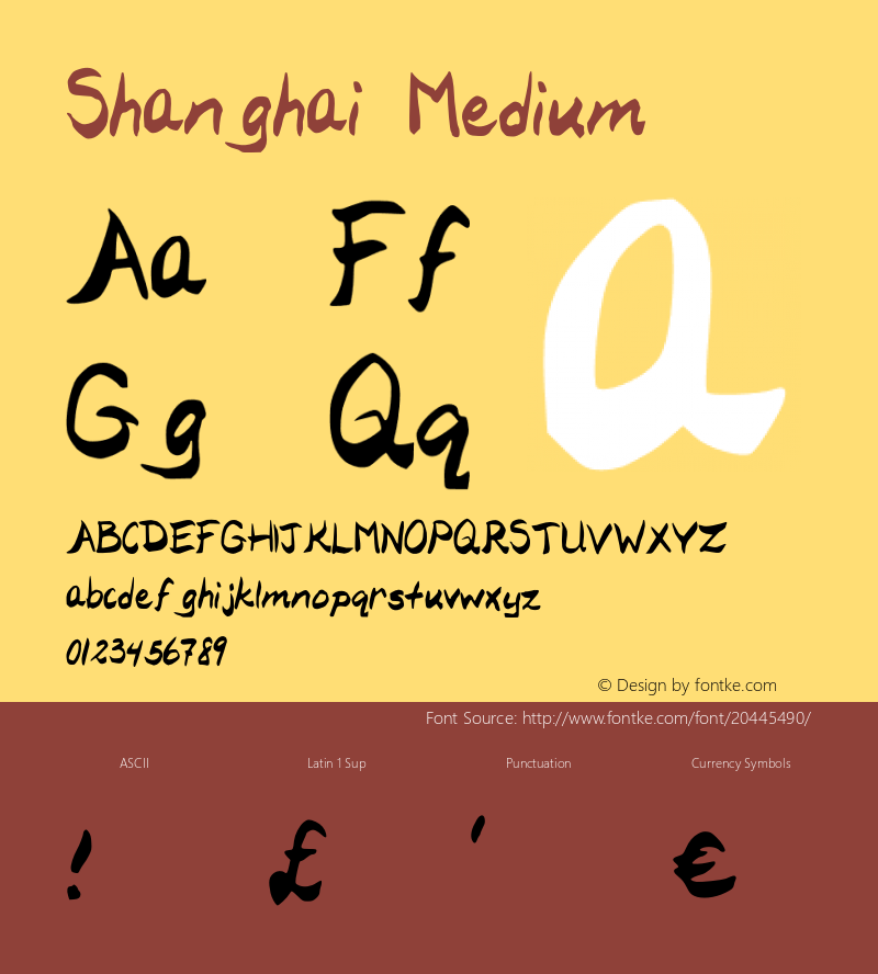 Shanghai Version 001.000 Font Sample