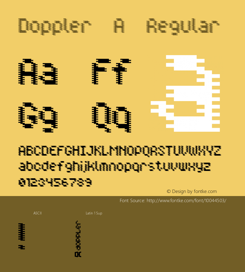 Doppler A Regular Unknown Font Sample