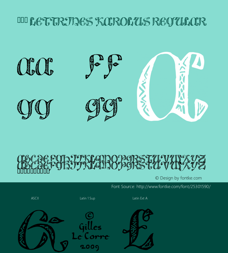 825 Lettrines Karolus W90 Rg Version 1.00 Font Sample