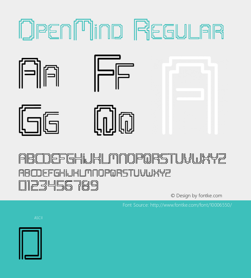 OpenMind Regular Fontmaker 2.1 Font Sample