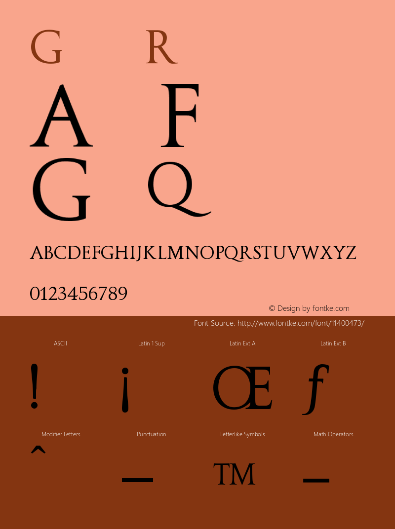 Galba Regular Version 1.03 Font Sample