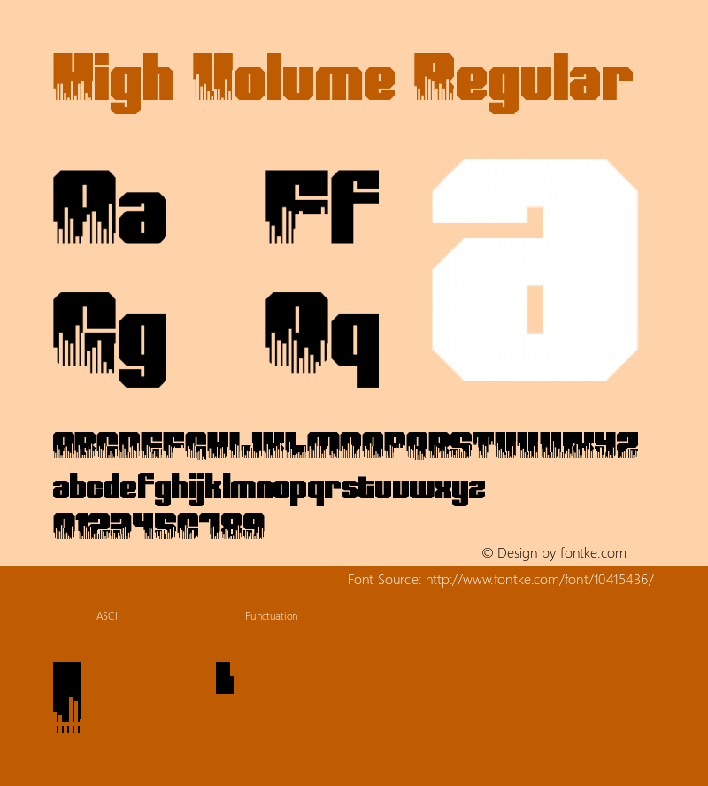 High Volume Regular Version 1.0 Font Sample