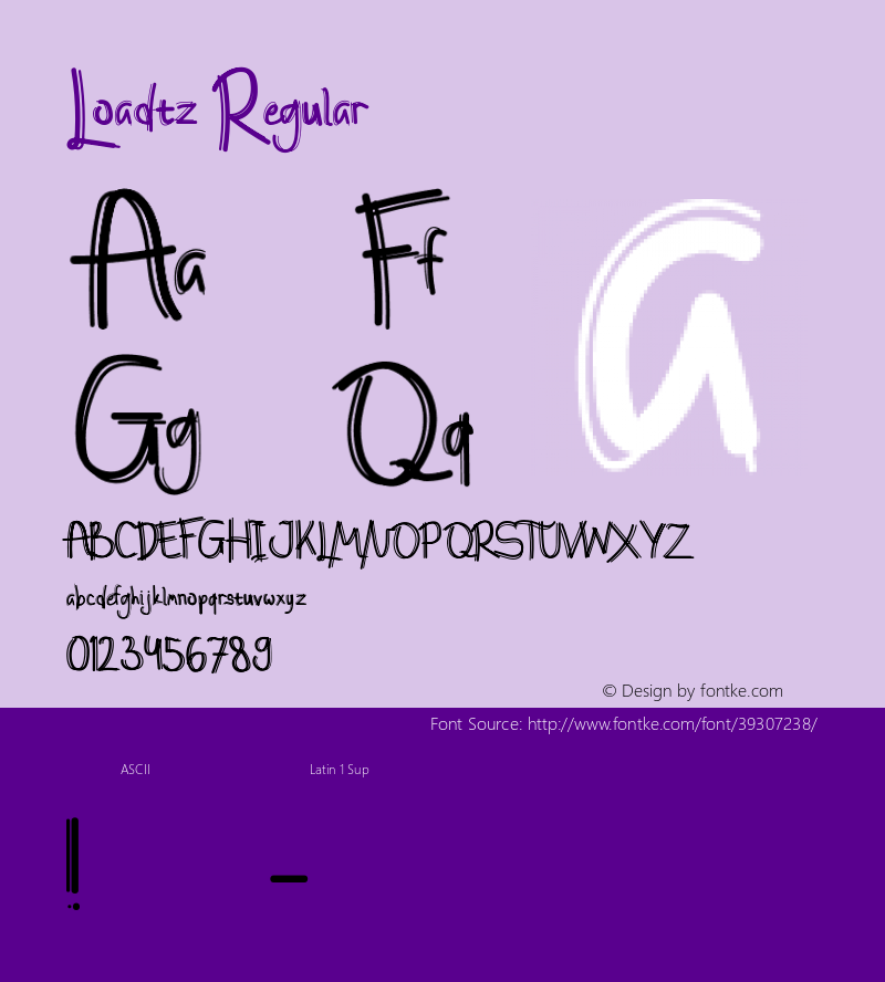 Loadtz Version 1.00;September 25, 2019;FontCreator 12.0.0.2545 64-bit Font Sample