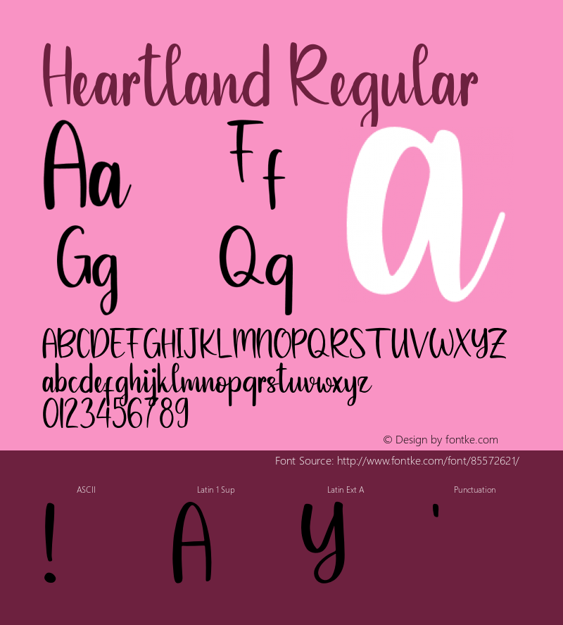 Heartland Version 1.002;Fontself Maker 3.5.1 Font Sample