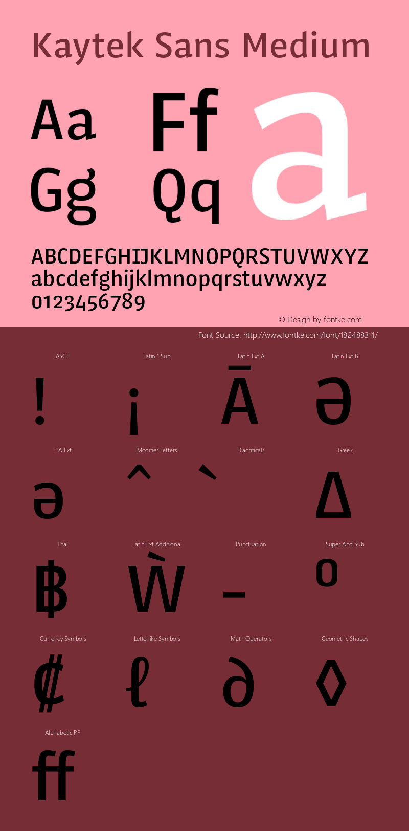 Kaytek Sans Medium Version 1.00, build 6, s3图片样张