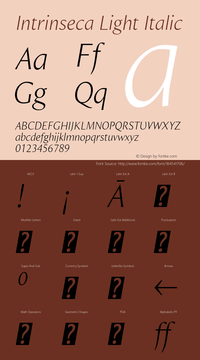 Intrinseca-LightItalic 1.000图片样张