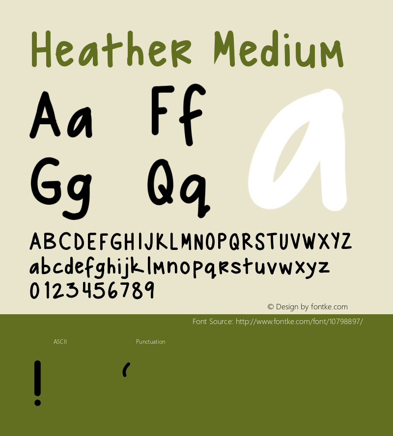 Heather Medium Version 001.000 Font Sample