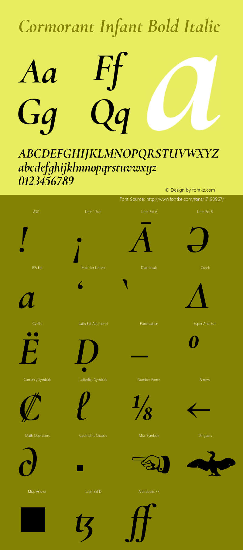 Cormorant Infant Bold Italic Version 3.000;PS 003.000;hotconv 1.0.88;makeotf.lib2.5.64775 Font Sample