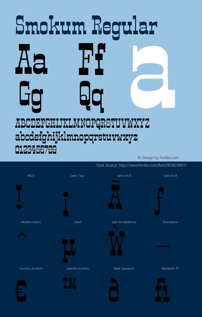 Smokum Regular Version 1.001图片样张