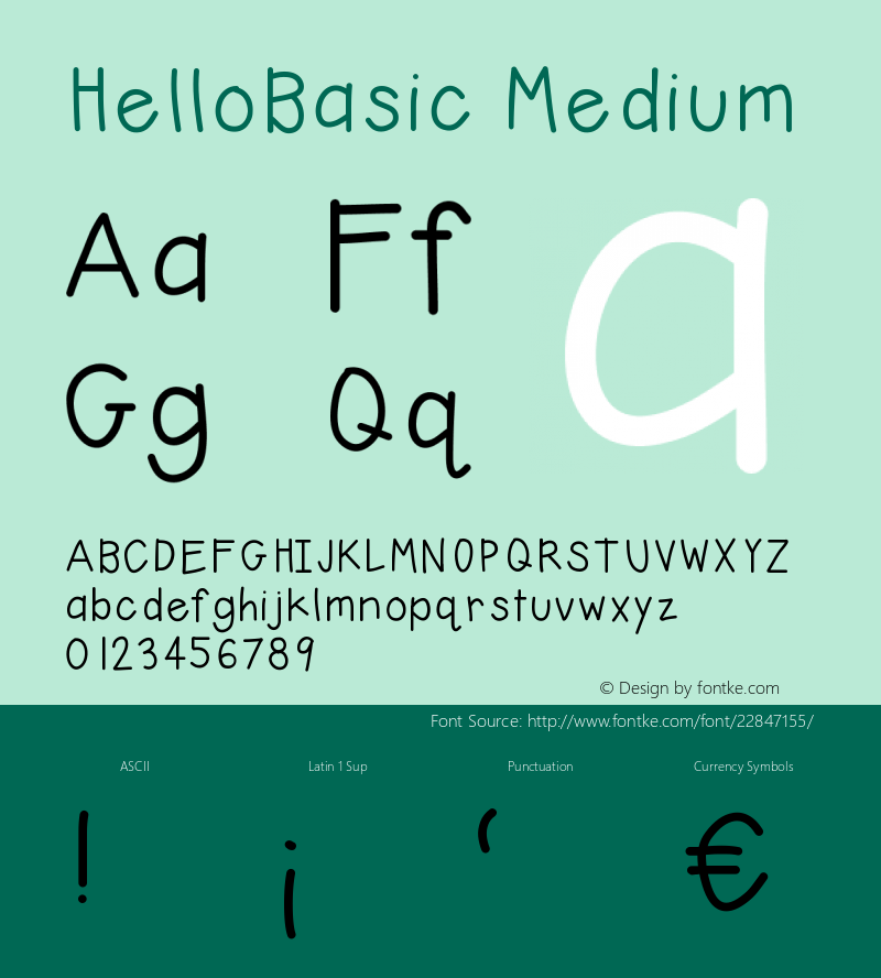 HelloBasic Version 001.000 Font Sample