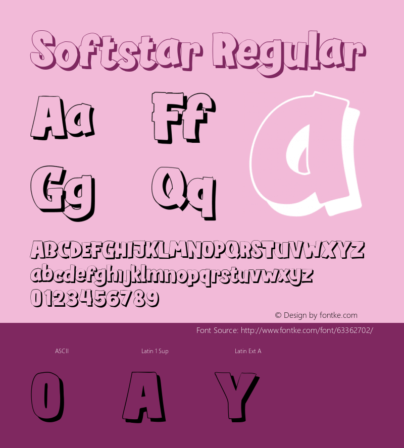 Softstar Version 1.001;Fontself Maker 3.5.1 Font Sample