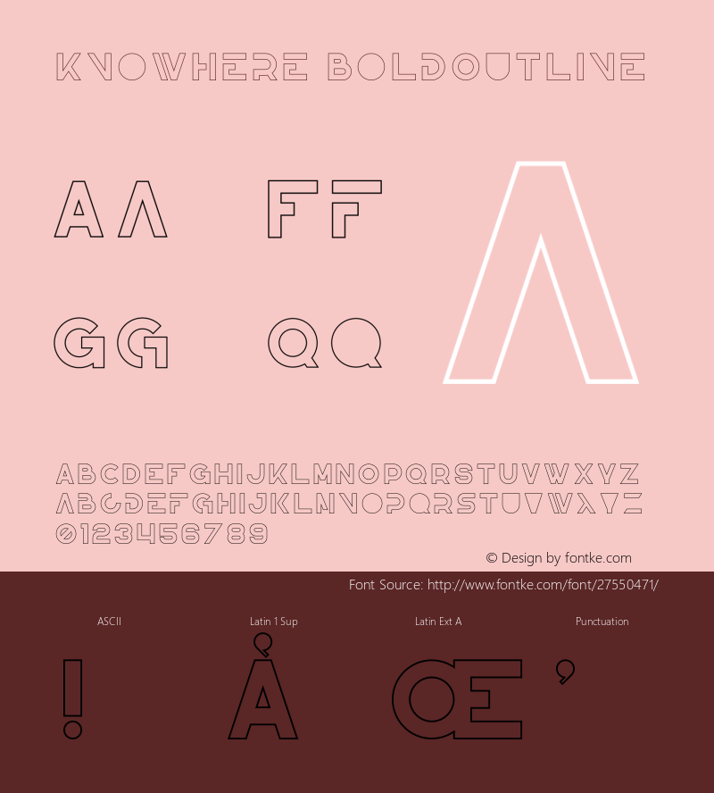 Knowhere BoldOutline Version 1.002;Fontself Maker 3.0.0-3 Font Sample