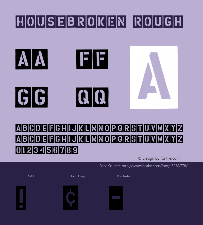 HouseBroken Rough 001.000 Font Sample