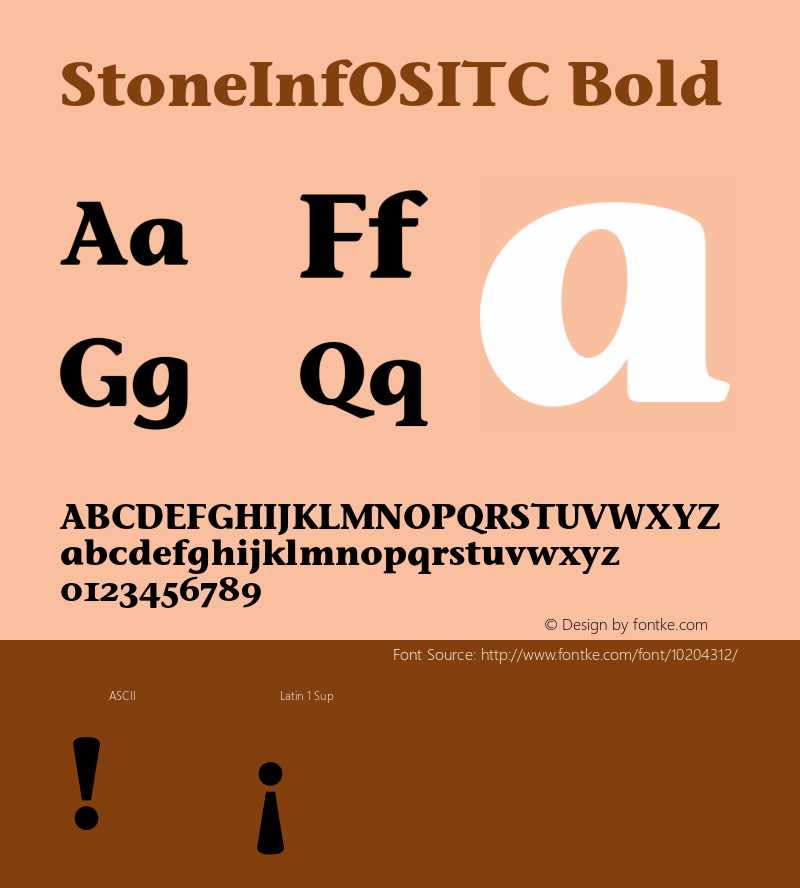 StoneInfOSITC Bold 001.000 Font Sample