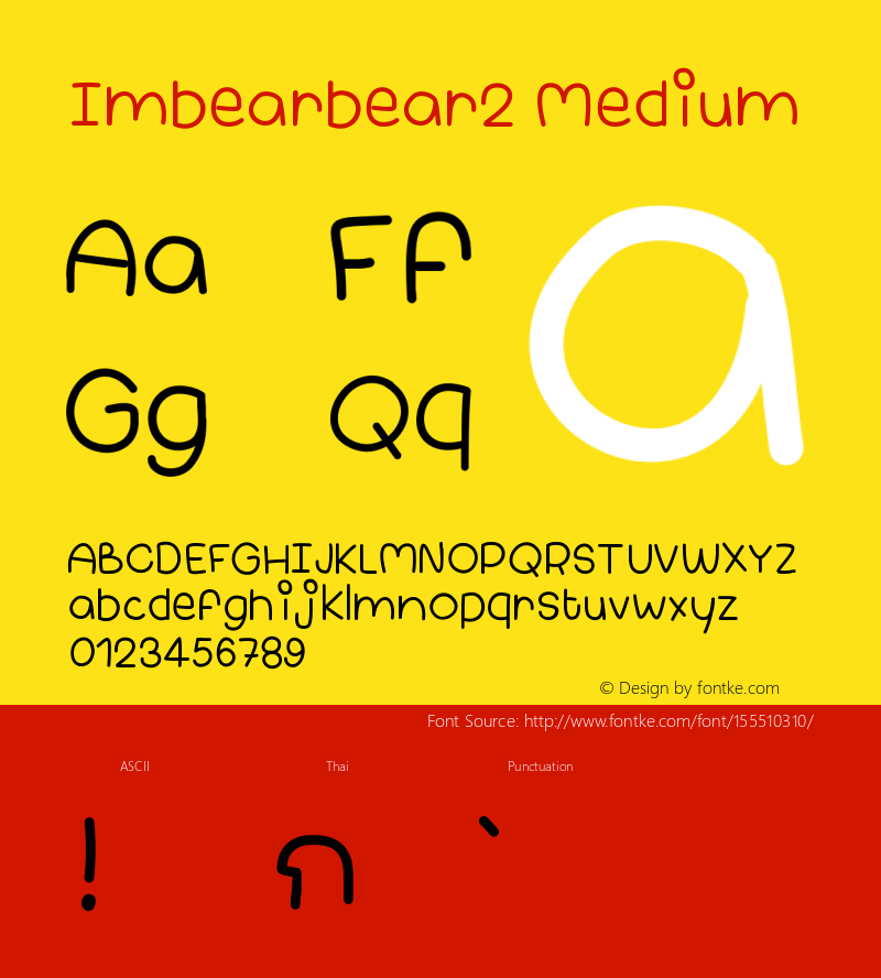 Imbearbear2 Version 001.000 Font Sample