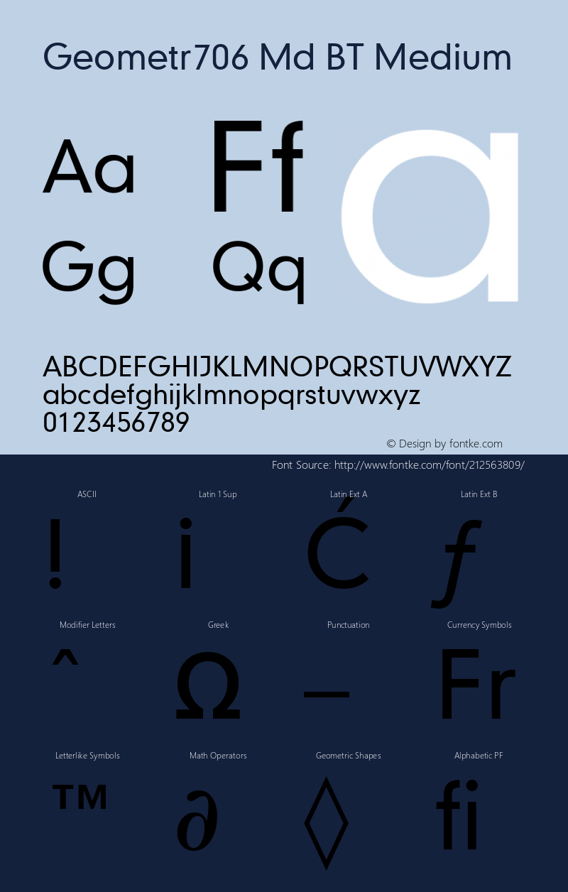 Geometr706 Md BT Medium Version 1.01 emb4-OT图片样张