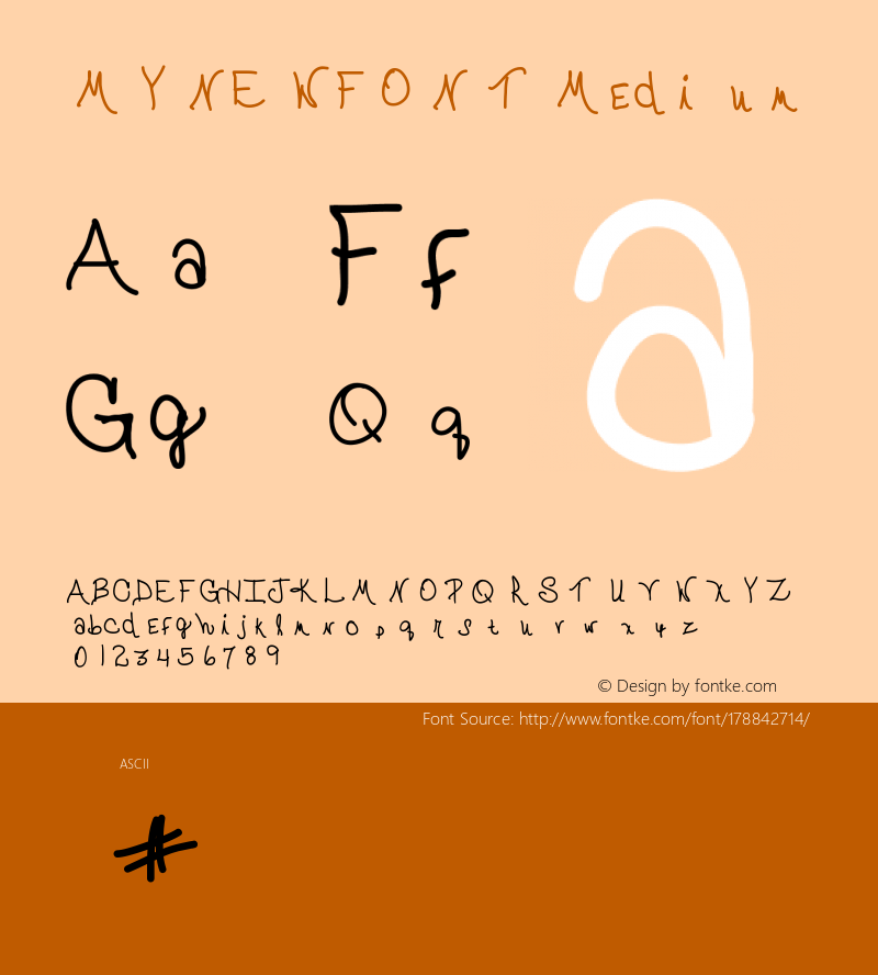 MYNEWFONT Version 001.000图片样张