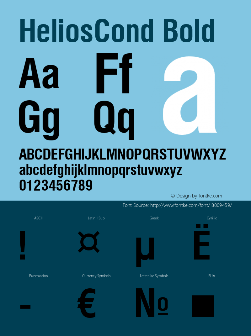 HeliosCond Bold OTF 1.0;PS 004.001;Core 116;AOCW 1.0 161 Font Sample