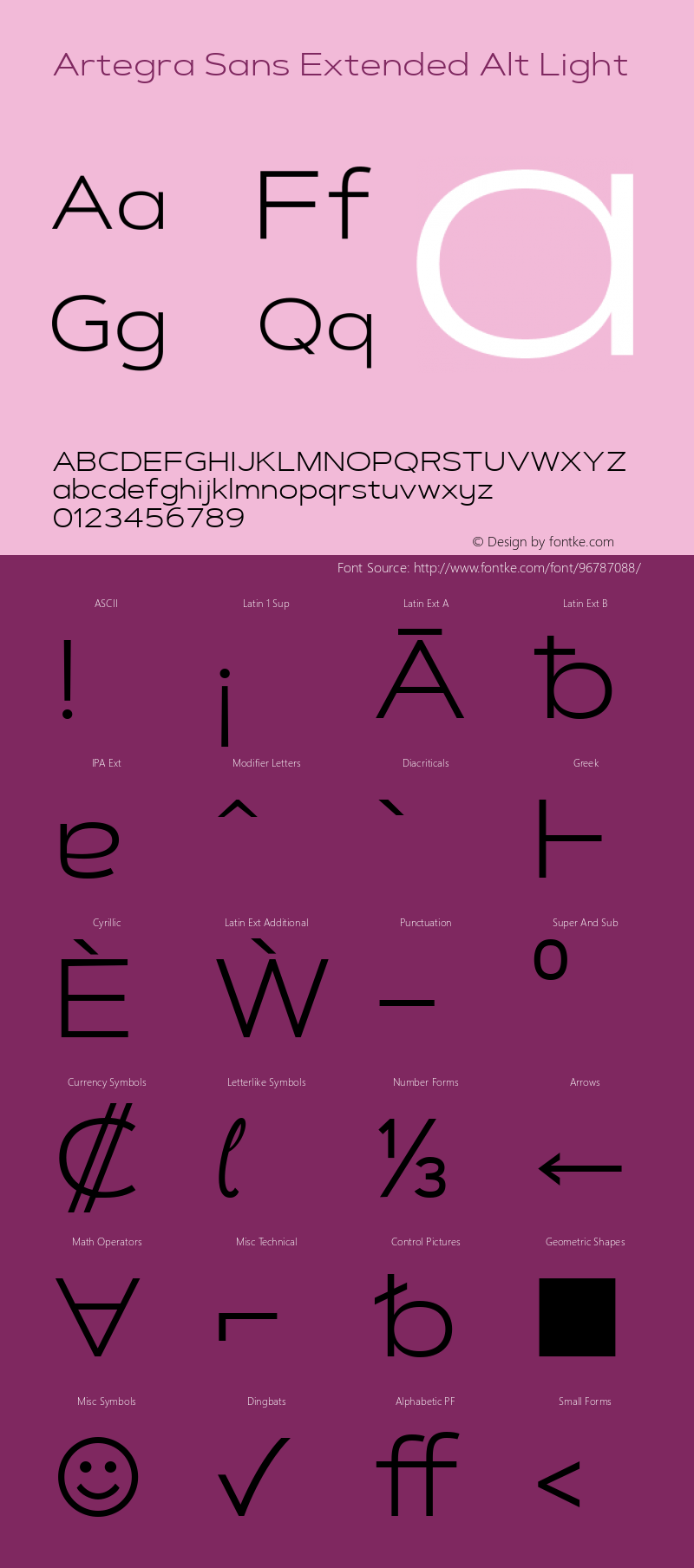 Artegra Sans Extended Alt Light 1.006 Font Sample