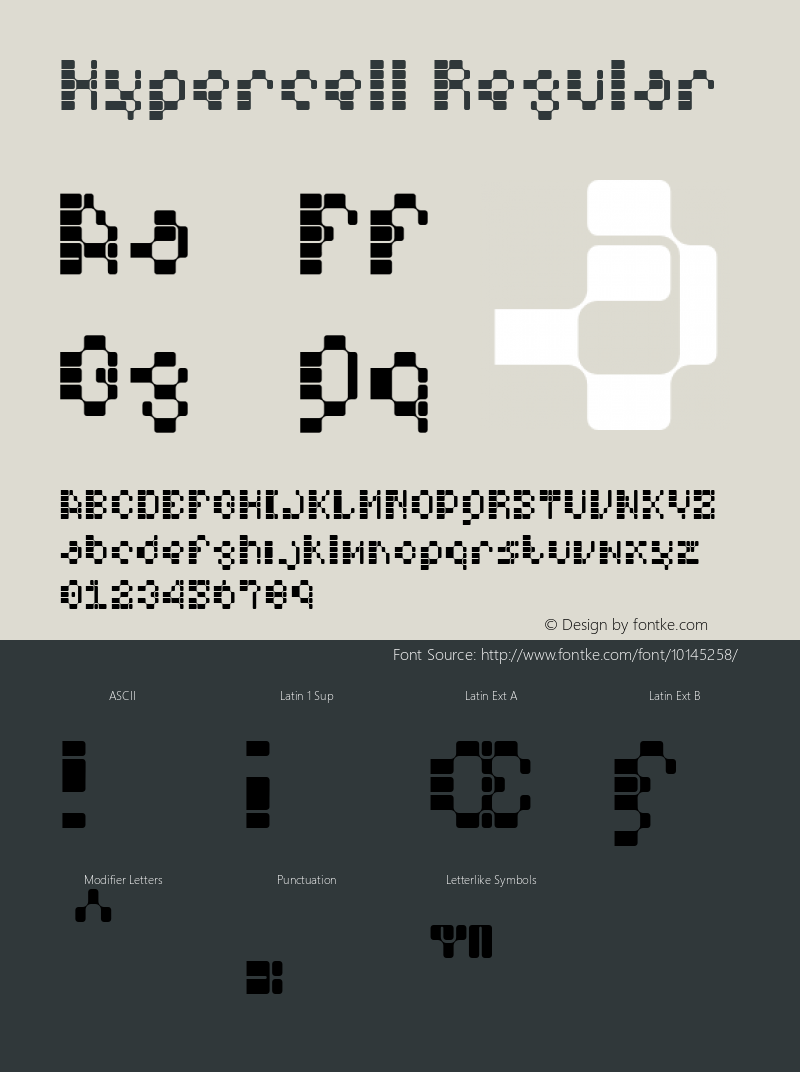 Hypercell Regular Version 001.000 Font Sample