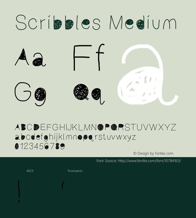 Scribbles Medium Version 001.000 Font Sample