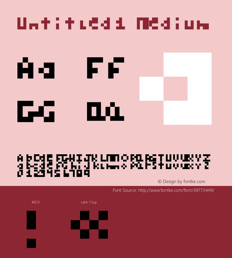 Untitled1 Version 001.000 Font Sample