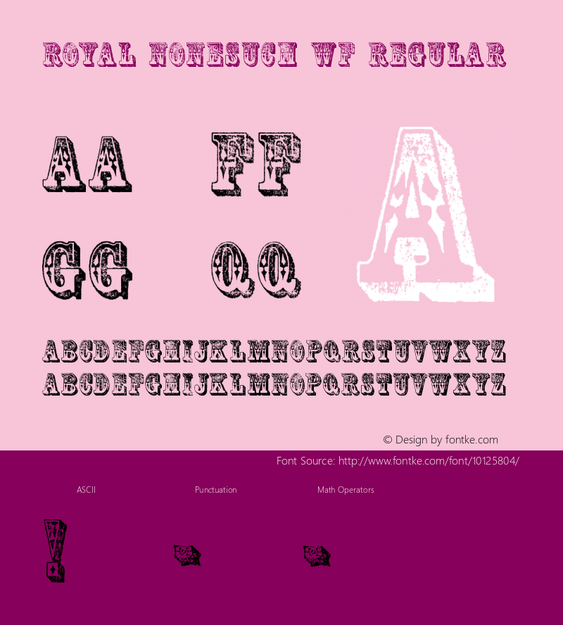 Royal Nonesuch WF Regular Unknown Font Sample