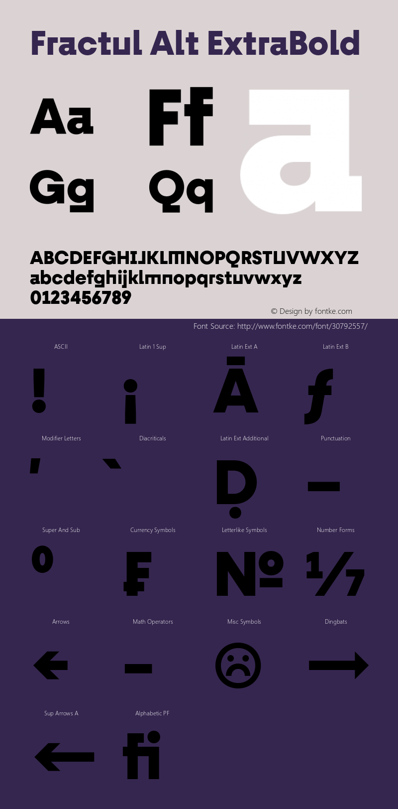 Fractul Alt ExtraBold Version 1.000;hotconv 1.0.109;makeotfexe 2.5.65596 Font Sample