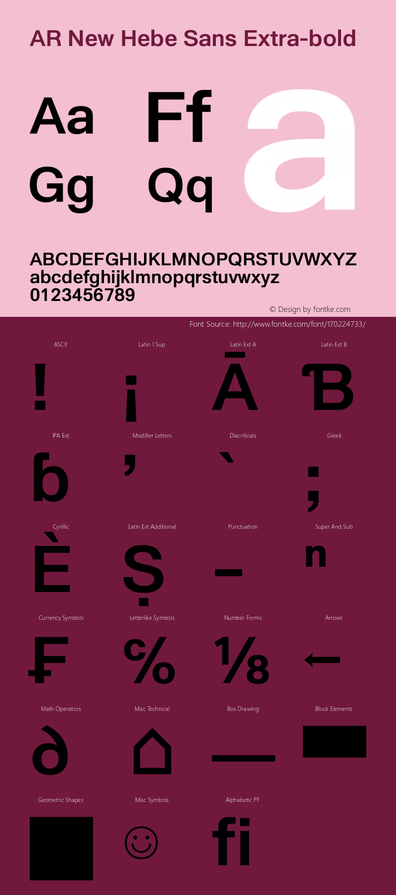 AR New Hebe Sans Extrabold Version 1.00图片样张