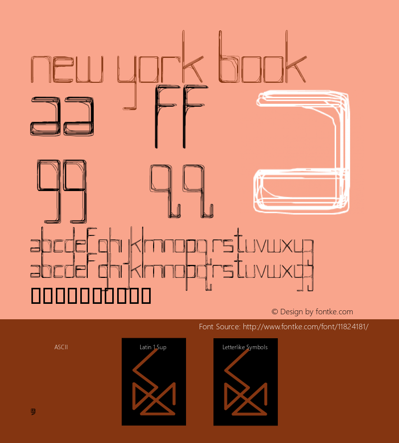 NEW YORK Book Version 1.00 2011 Font Sample