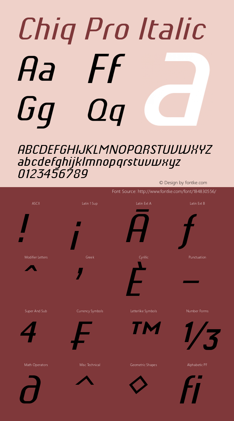 Chiq Pro Italic Version 1.017图片样张