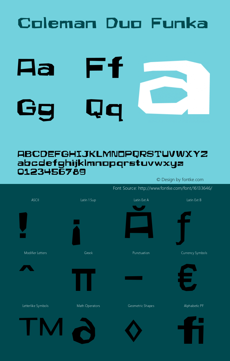 Coleman Duo Funka Version 001.001 Font Sample