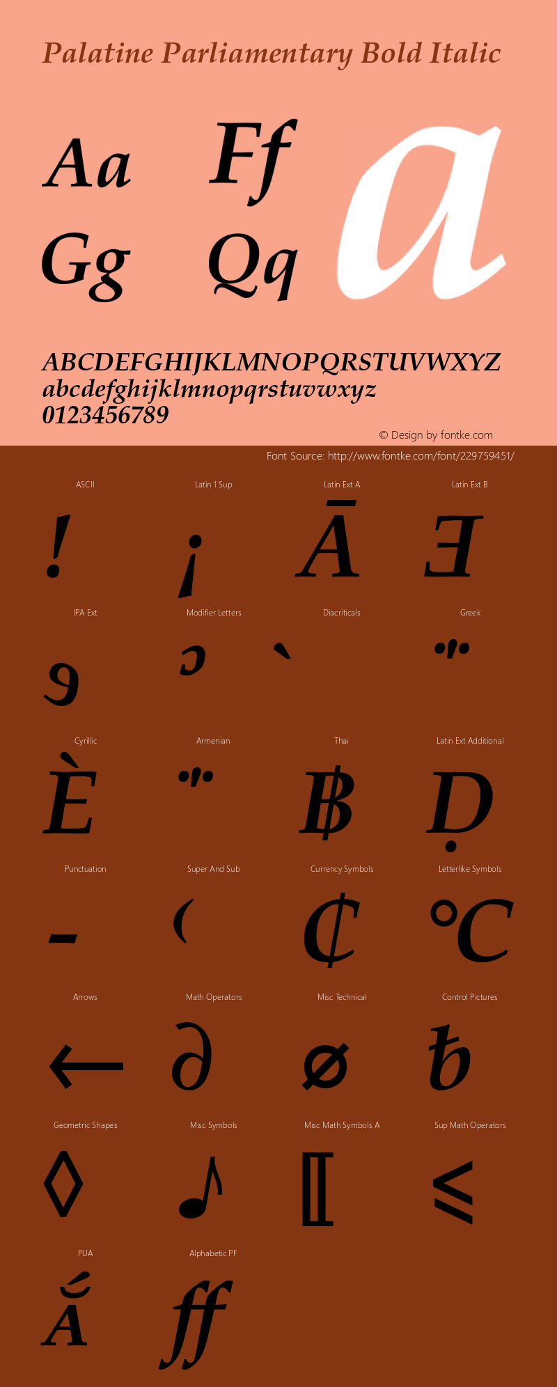 Palatine Parliamentary Bold Italic Version 2.004;PS 2.004;hotconv 1.0.49;makeotf.lib2.0.14853图片样张