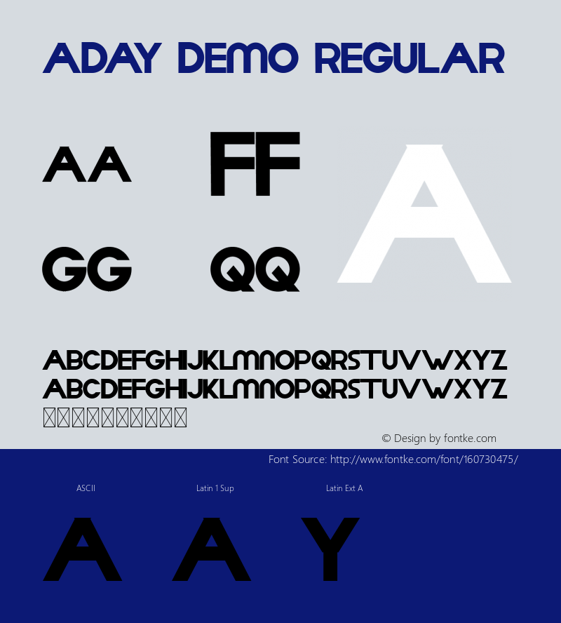 Aday Demo Version 1.001;Fontself Maker 3.5.1 Font Sample