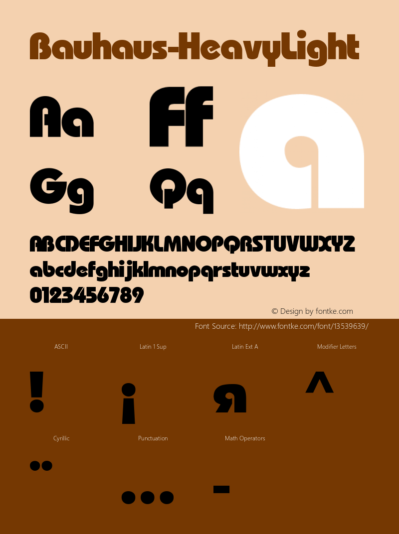 Bauhaus-Heavy Light 001.000 Font Sample